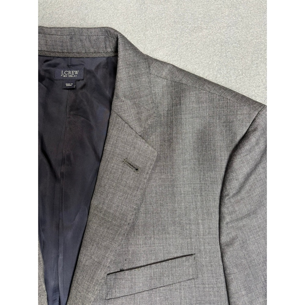 J Crew Ludlow Blazer Mens 40R Grey Two Button Wool Suit Jacket READ*